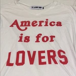 “America is for Lovers” White Tee